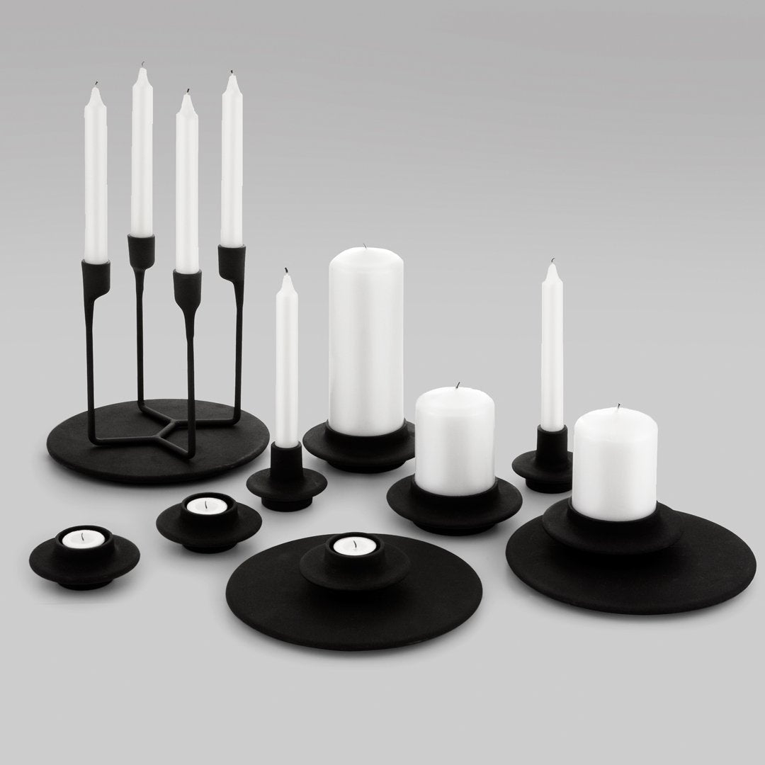 Heima Tealight Candle Holders Set of 4 - Decorative Metal Tea Light Candle Stands for Home Decor, Wedding Centerpieces & Romantic Ambiance