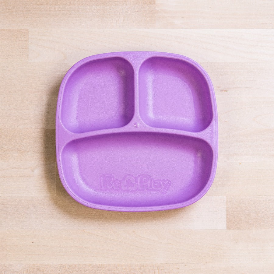 RePlay Divided Plate - BPA-Free Toddler Feeding Dish with Sections for Kids - Perfect for Mealtime, Snacks, and Portion Control at Home or On-the-Go
