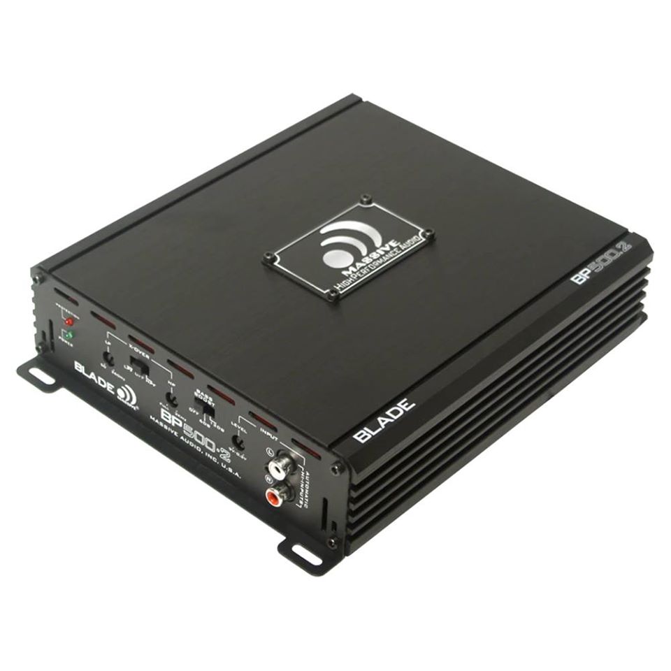 BP500.2 V2 2-Channel Car Amplifier - 80W RMS x 2 @ 4 Ohm - High Power Audio Amp for Car Stereo Systems, Home Theater & DJ Setups