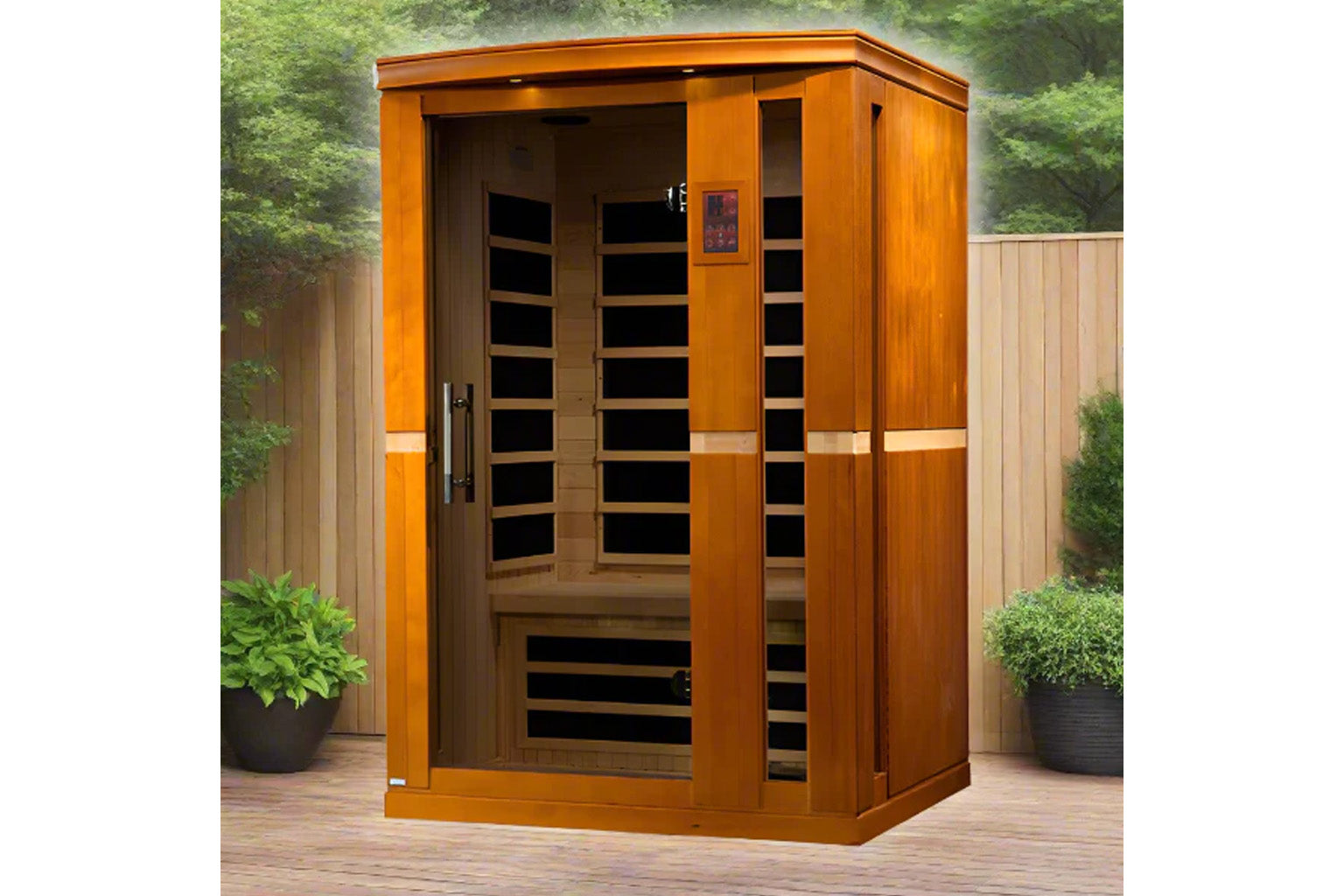Golden Designs Vittoria 2-Person Low EMF FAR Infrared Sauna for Home Spa Relaxation & Detox Therapy