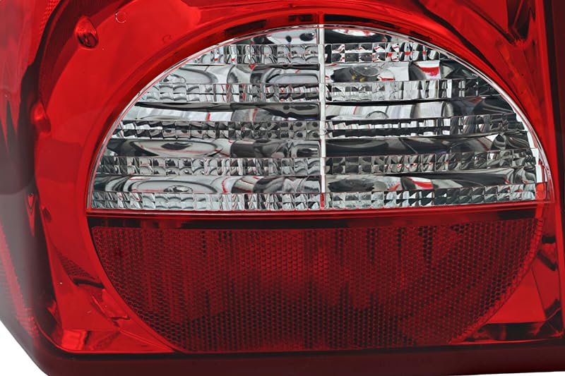 Dodge Caliber Tail Lights Lamps Set - Left & Right Pair for 2008 2009 2010 Models - Perfect for Replacement & Nighttime Driving Safety
