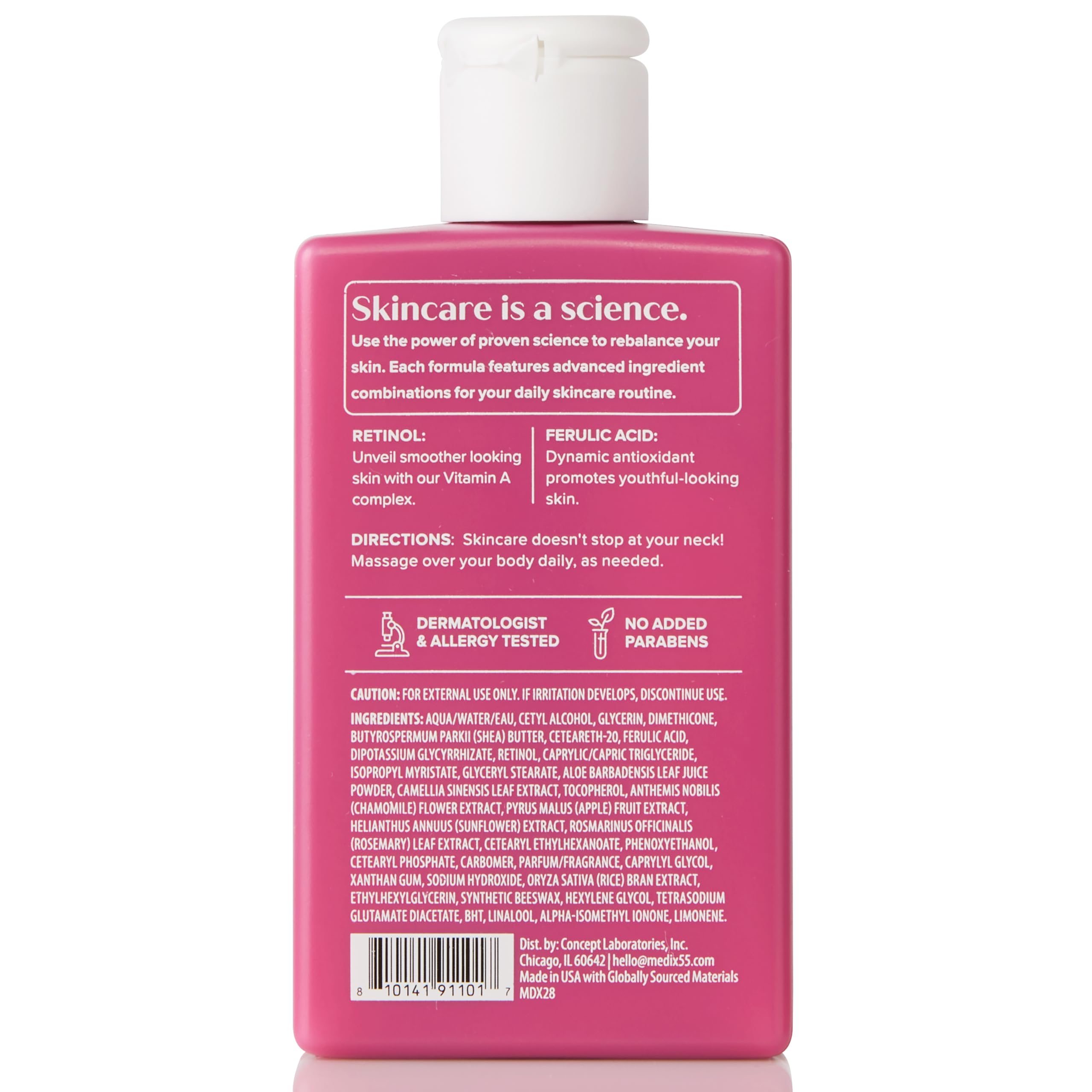 MEDIX 5.5 Retinol Body Lotion for Firming & Moisturizing - Anti-Aging Treatment for Crepey Skin, Wrinkles & Sagging Skin - Travel Size 3 Fl Oz (3-Pack) - Perfect for Daily Skincare Routine & On-The-Go Use