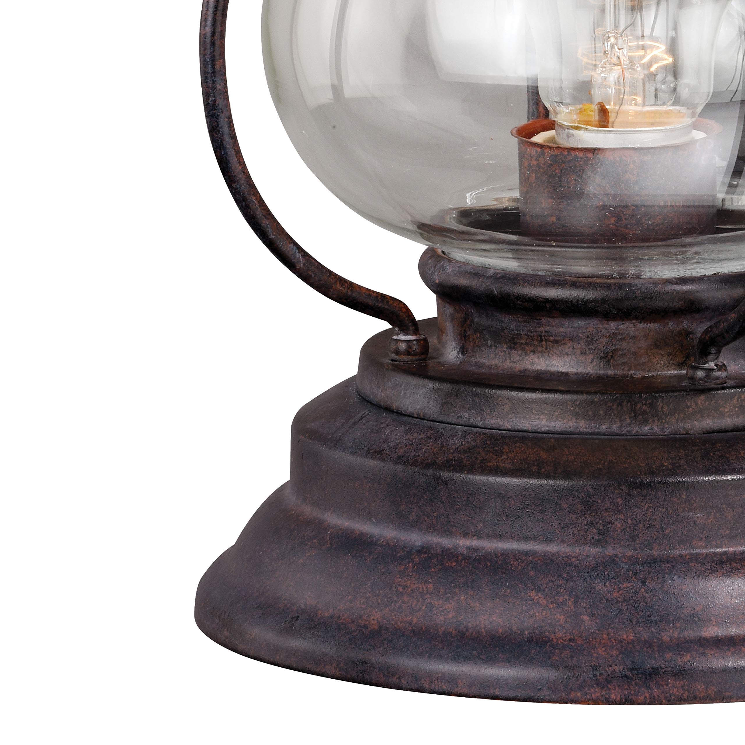 Dockside 1 Light Bronze Coastal Outdoor Wall Lantern with Clear Glass - Perfect for Porch, Patio, and Beach House Lighting