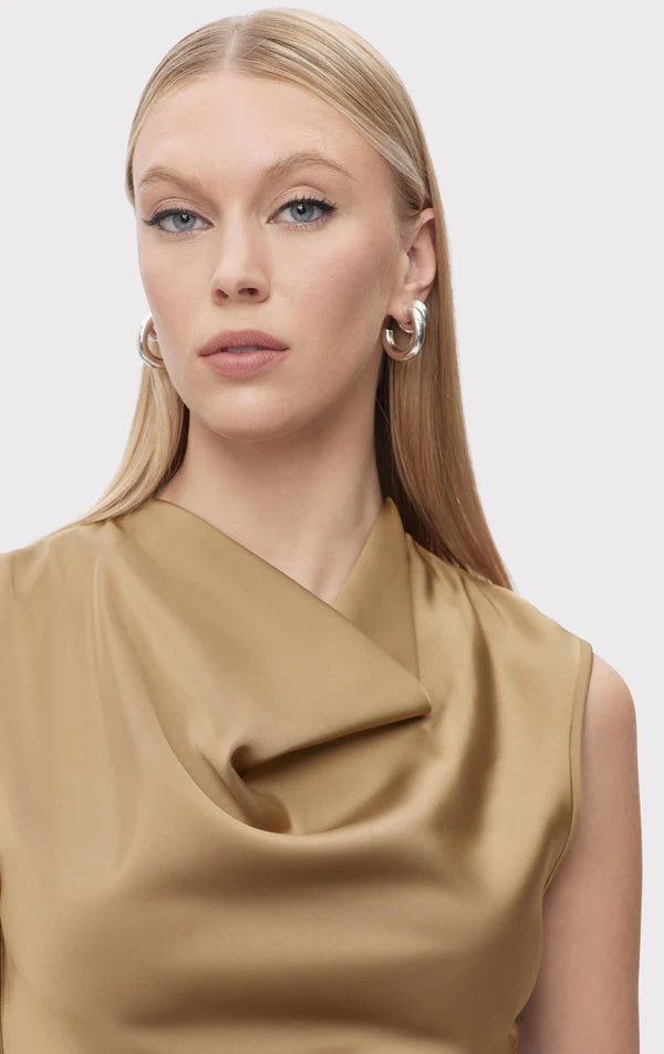 Audrey Top Latte - Stylish Women's Blouse for Casual & Office Wear | Perfect for Everyday Outfits & Professional Looks