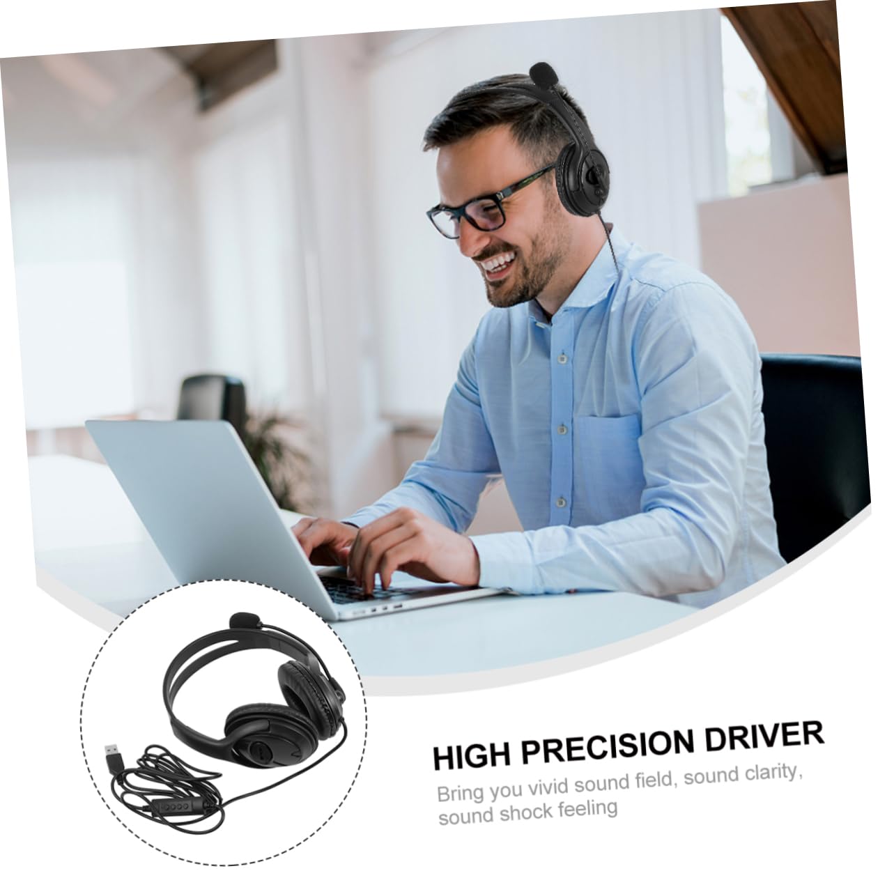 Gadpiparty USB Gaming Headset with Microphone - Noise Cancelling Earbuds for PC, Computer, Laptop - Perfect for Online Gaming, Zoom Meetings & Music Listening
