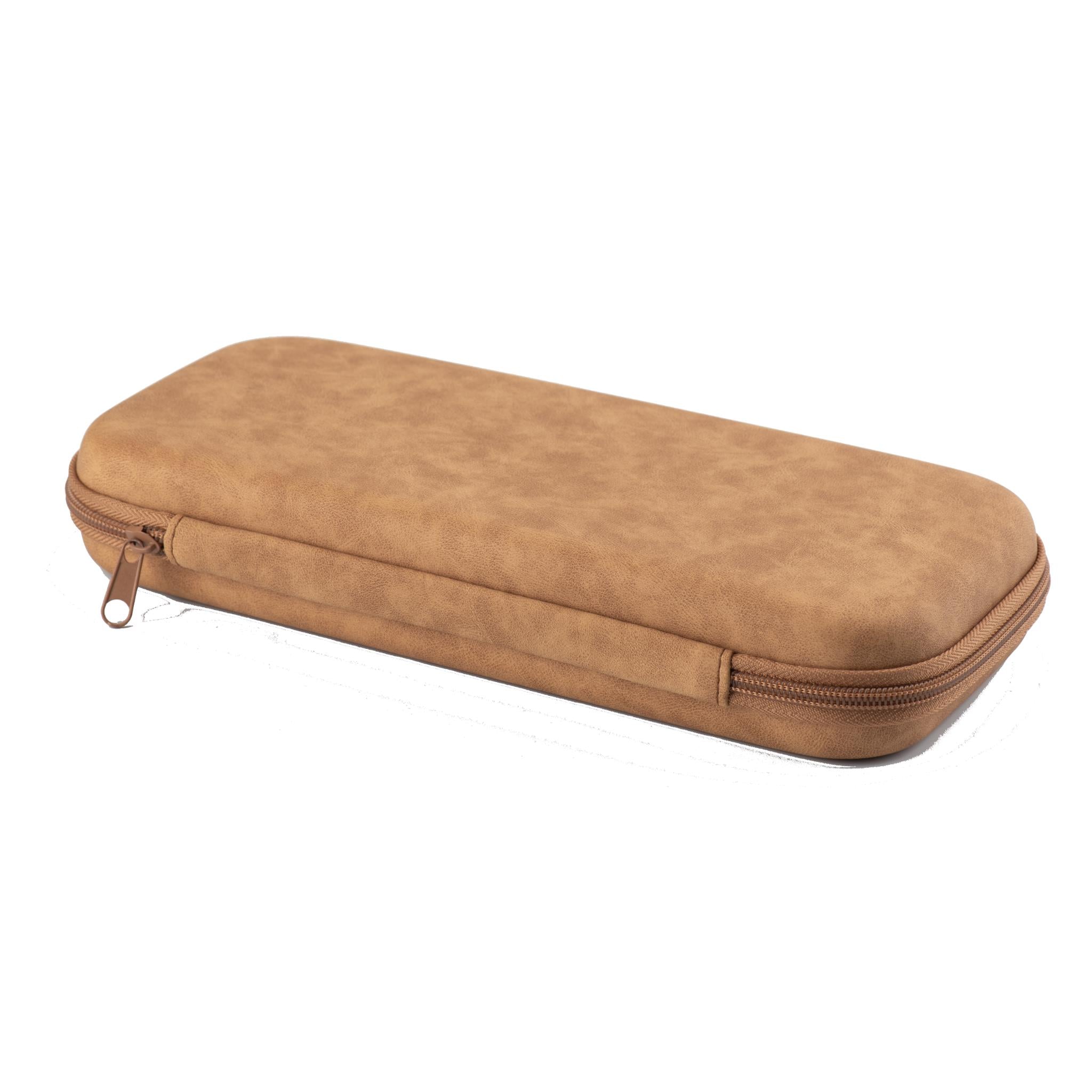 Durable PVC Brown Leather Protective Case for Nintendo Switch 2™ - Shockproof Cover with Enhanced Grip for Gaming On-The-Go, Travel & Daily Use