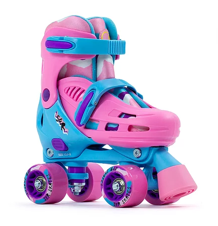 SFR Hurricane III Roller Skates for Women - Pink & Blue Outdoor/Indoor Skates for Fitness, Rink & Street Skating