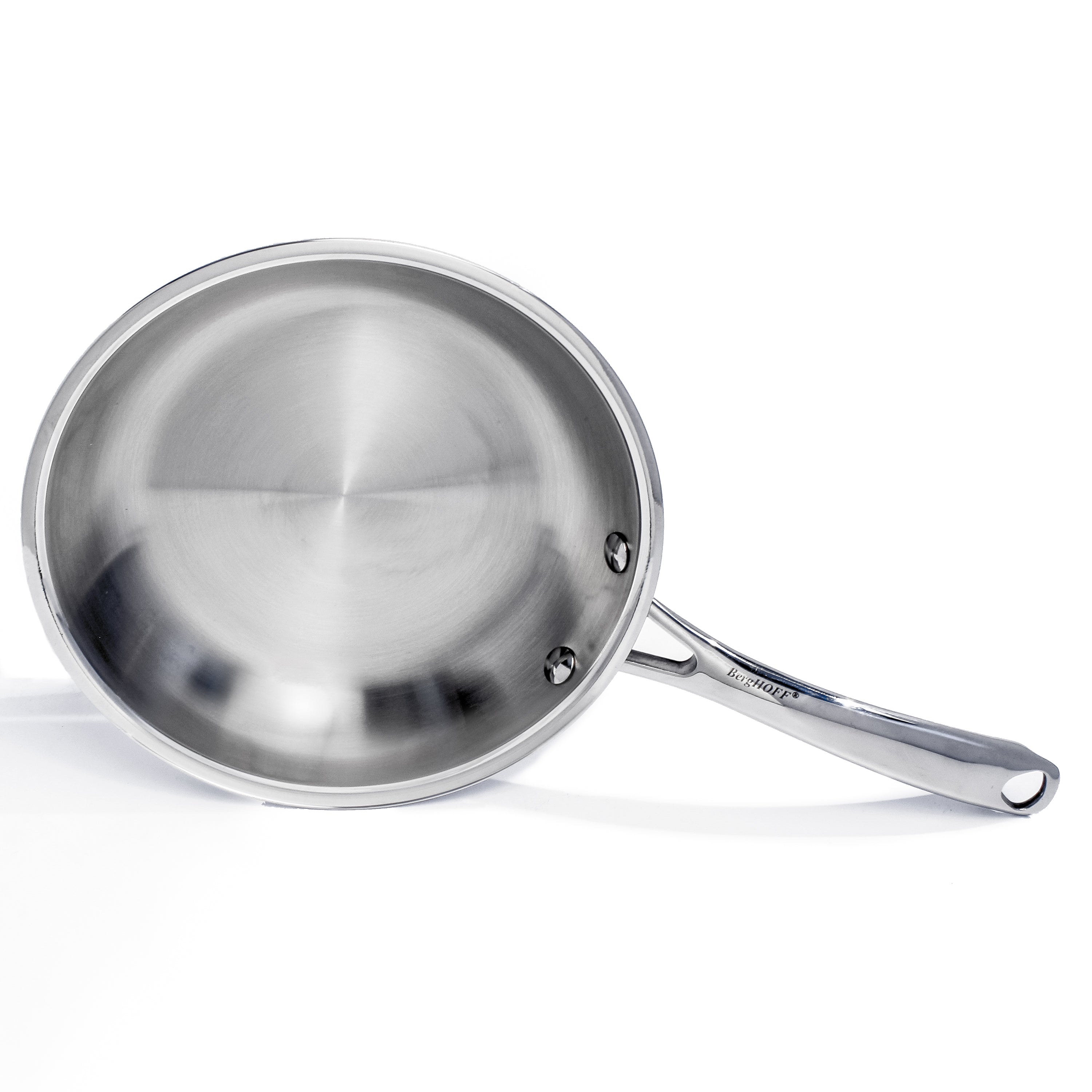 BergHOFF Professional Tri-Ply 18/10 Stainless Steel 8-Inch Fry Pan - Nonstick Skillet for Searing, Frying & Sauteing - Perfect for Gas, Electric & Induction Cooktops