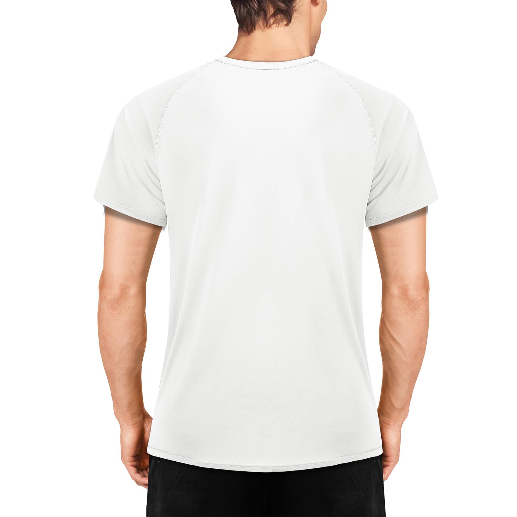 Men's UPF 50+ Quick Dry Swim Shirt - Short Sleeve Sun Protection Rash Guard for Swimming, Fishing & Running - Lightweight UV Shirt for Beach, Pool & Outdoor Activities