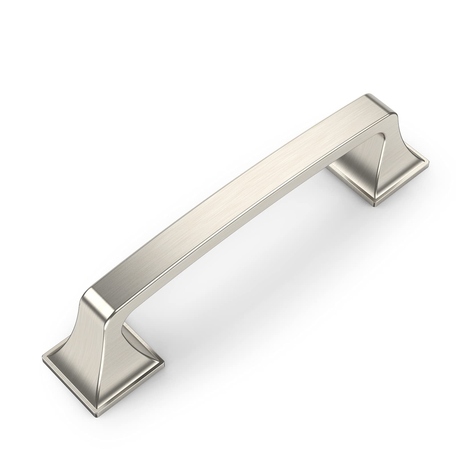 Amerdeco 6 Pack Brushed Nickel Cabinet Pulls 3.75 Inch (96mm) - Kitchen & Bathroom Hardware for Drawers & Dressers