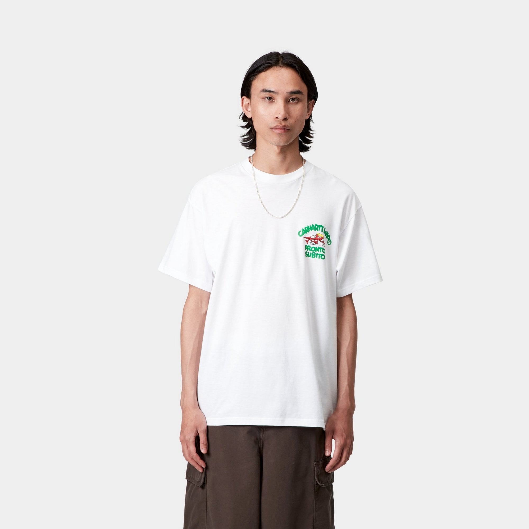 Pronto Men's Classic White T-Shirt - Soft Cotton Crew Neck Tee for Casual Wear, Gym & Everyday Outfits