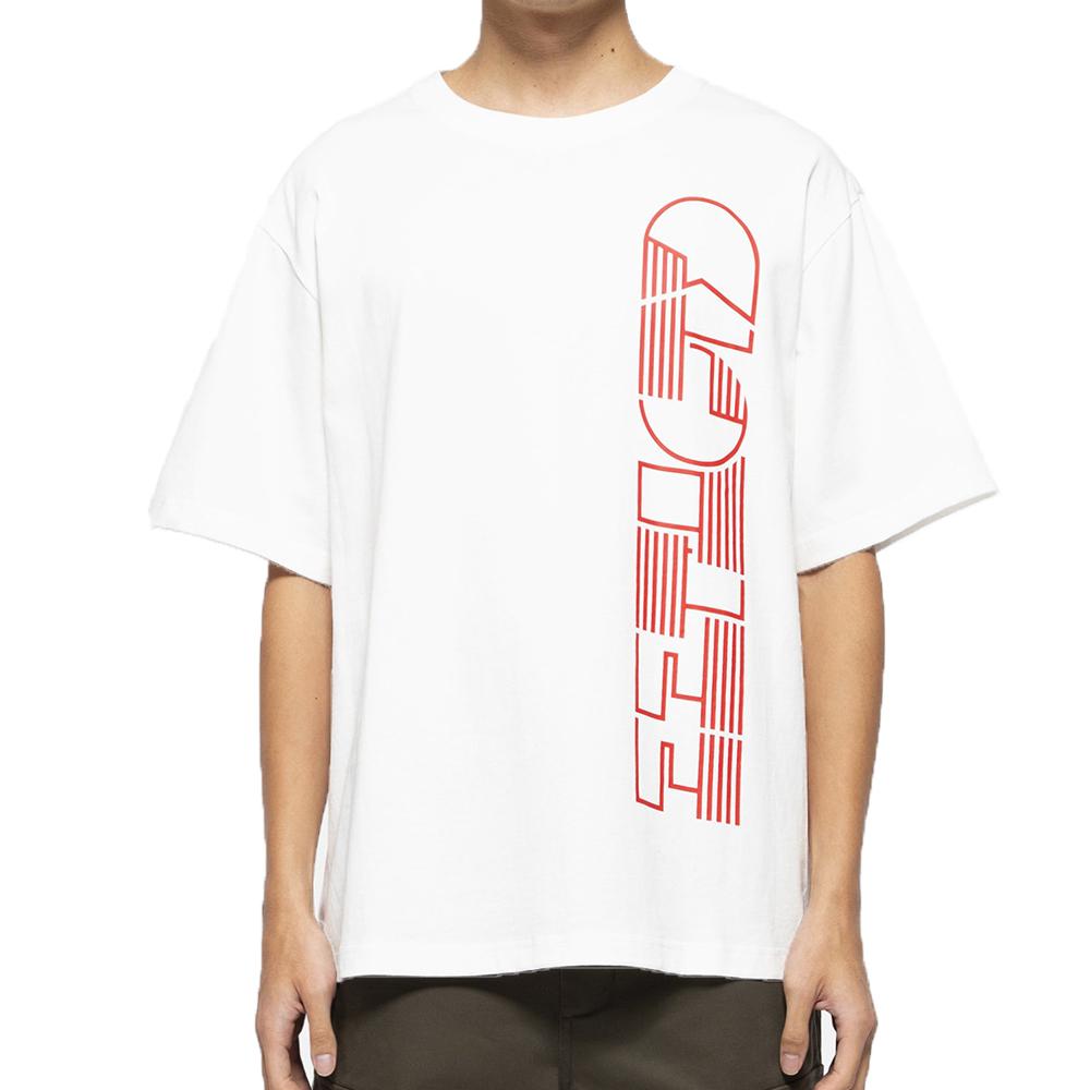 CLOT Racing Short Sleeve T-Shirt for Men - White Cotton Casual Tee - Perfect for Streetwear, Gym, and Everyday Outfits