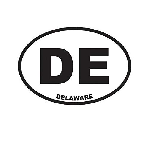 EW Designs Delaware State Oval Vinyl Sticker - 5