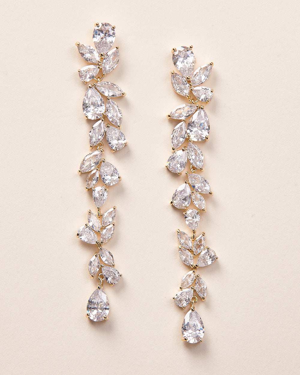Anastasia Statement CZ Earrings - Sparkling Cubic Zirconia Stud Earrings for Women, Elegant Party & Wedding Jewelry Gift
