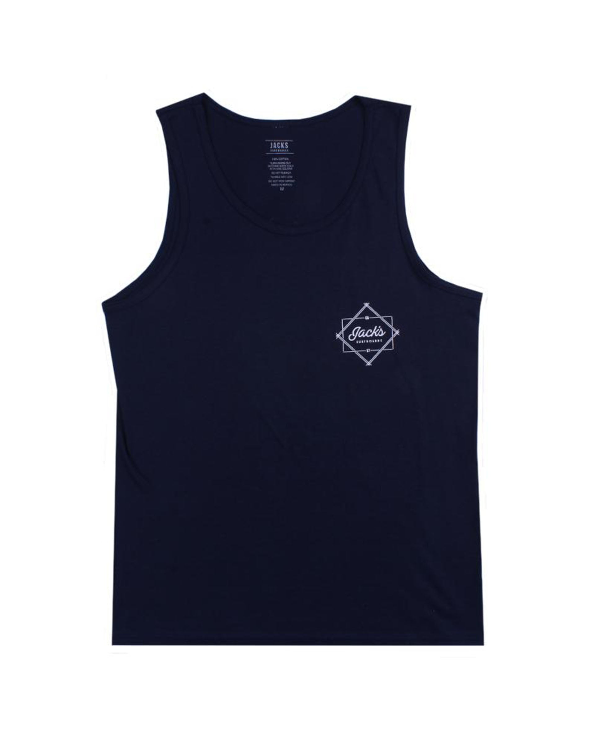 Action Tank Top for Men - Navy Blue Workout Shirt - Gym, Running & Athletic Performance Wear