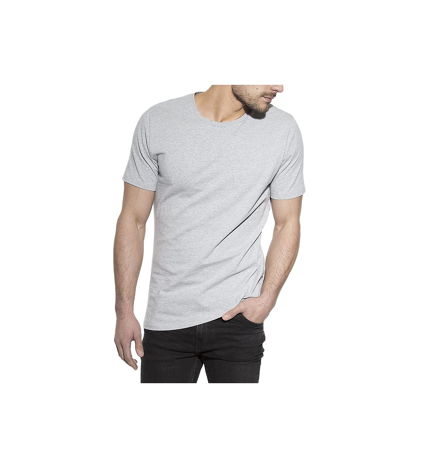 Organic Cotton Slim Fit Crew Neck T-Shirt for Men - Breathable & Comfortable Everyday Wear - Perfect for Casual Outfits, Gym, and Lounge