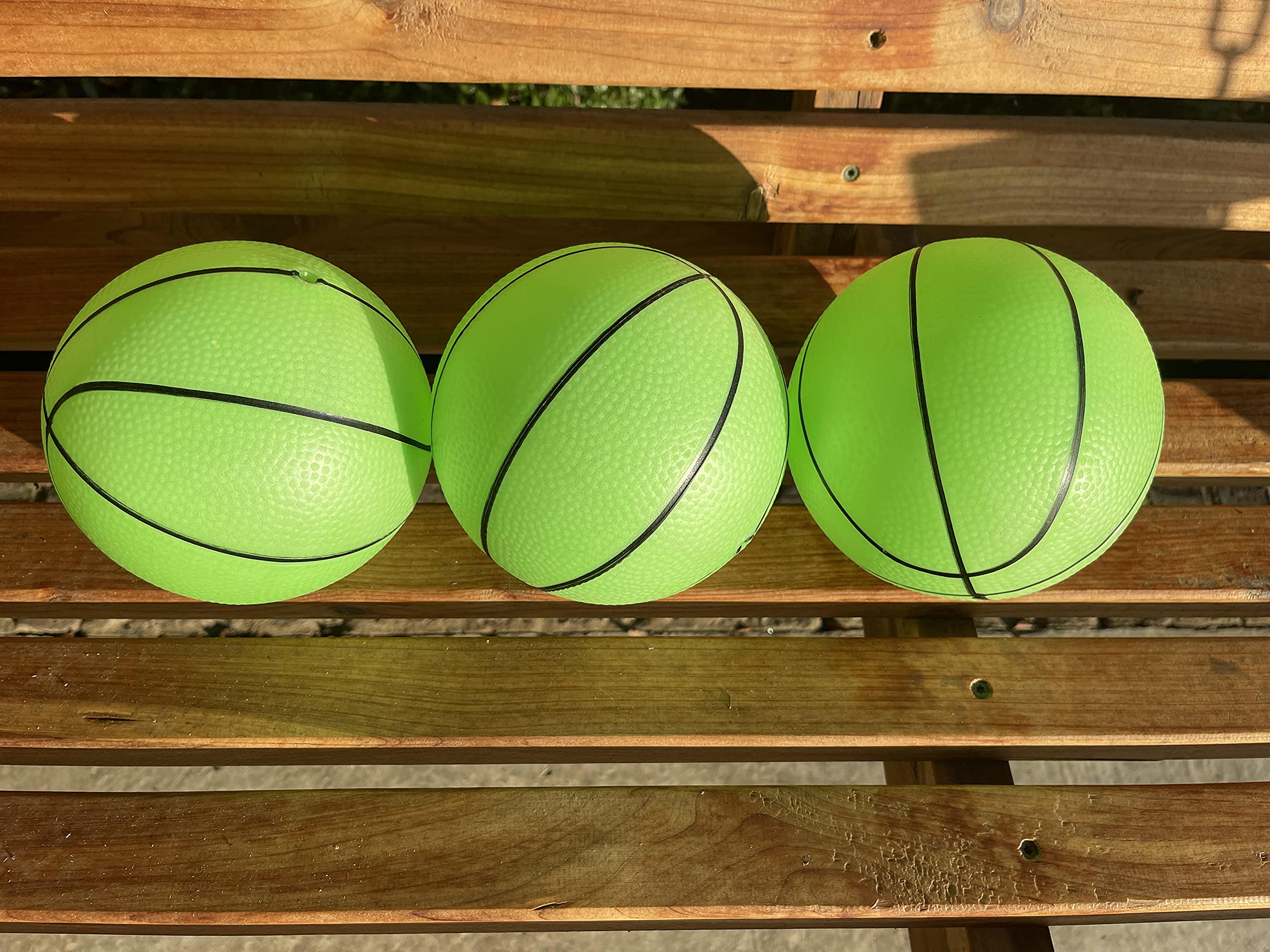 Glow in The Dark Mini Basketballs 3-Pack with Pump - Fun Indoor/Outdoor Play
