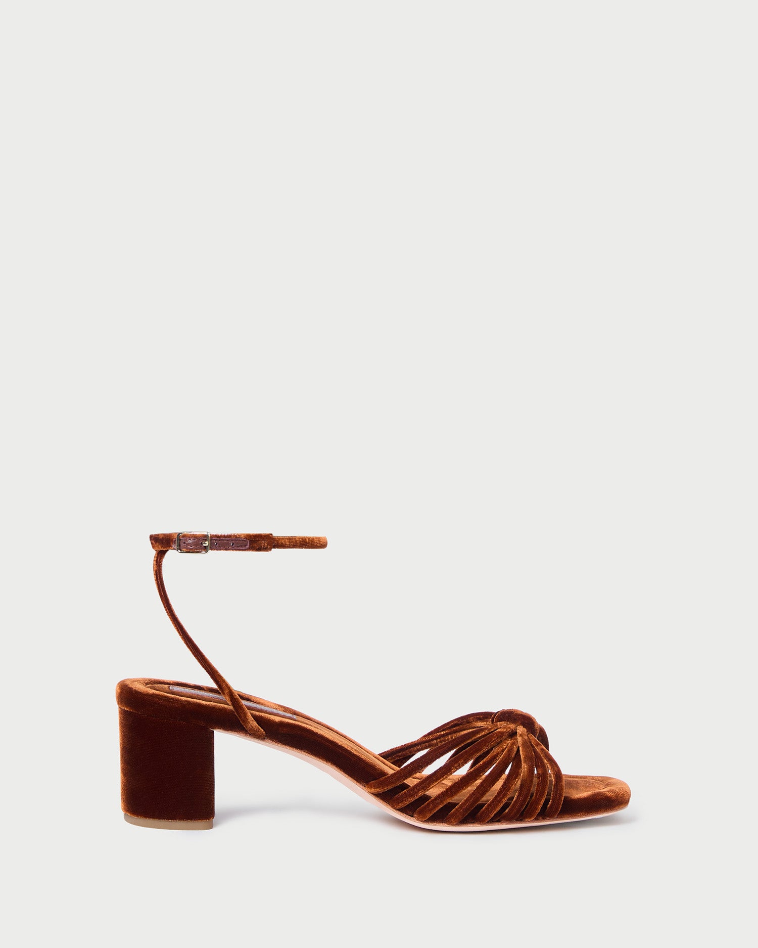 Olivia Sienna Knot Mid Heel Sandals for Women - Comfortable Summer Dress Shoes with Ankle Strap - Perfect for Weddings, Parties & Beach Vacations