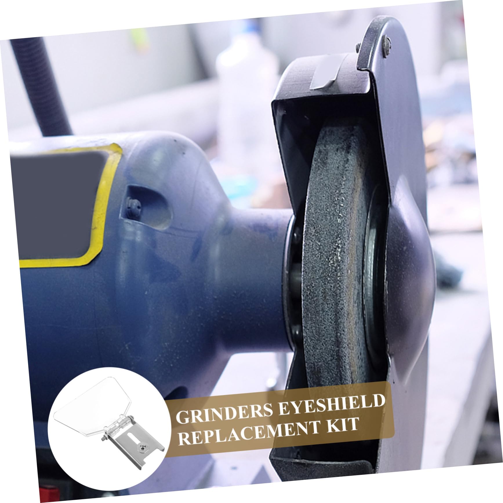 2-Pack Bench Grinder Eye Shield Replacement Kit - Clear Safety Guard for Most Bench Grinders | Workshop & DIY Protection Accessory