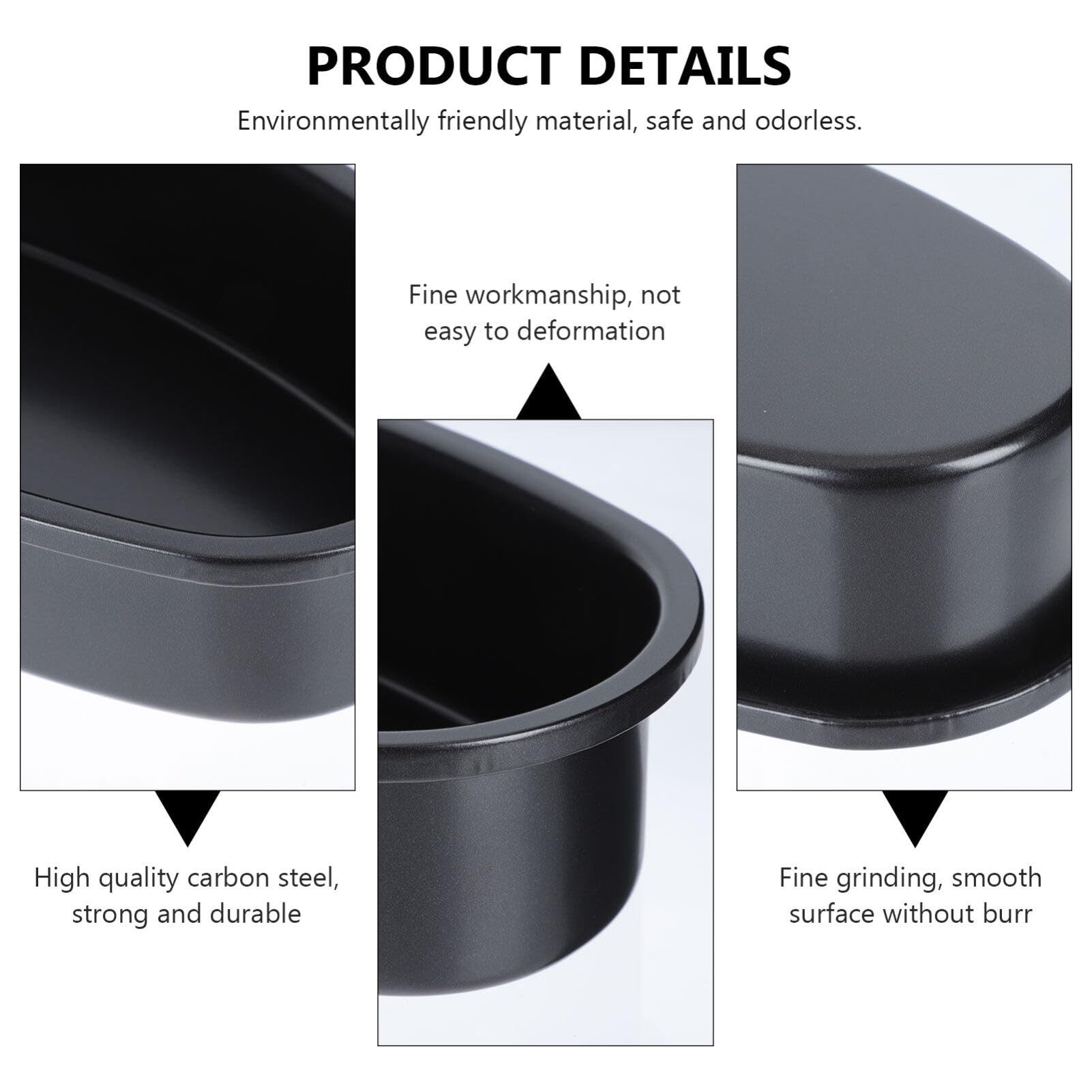 Nonstick Oval Bread Loaf Pan - Carbon Steel Baking Pan for Cheesecake, Cake & Bread - YARDWE Metal Bakeware Mold (Black) - Perfect for Home Baking, Holiday Desserts & Gift Giving