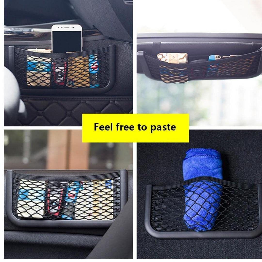 Universal Car Seat Side Storage Bag - Mesh Organizer Pocket for Phone, Keys, Coins & Cards - Perfect for Road Trips & Daily Commutes