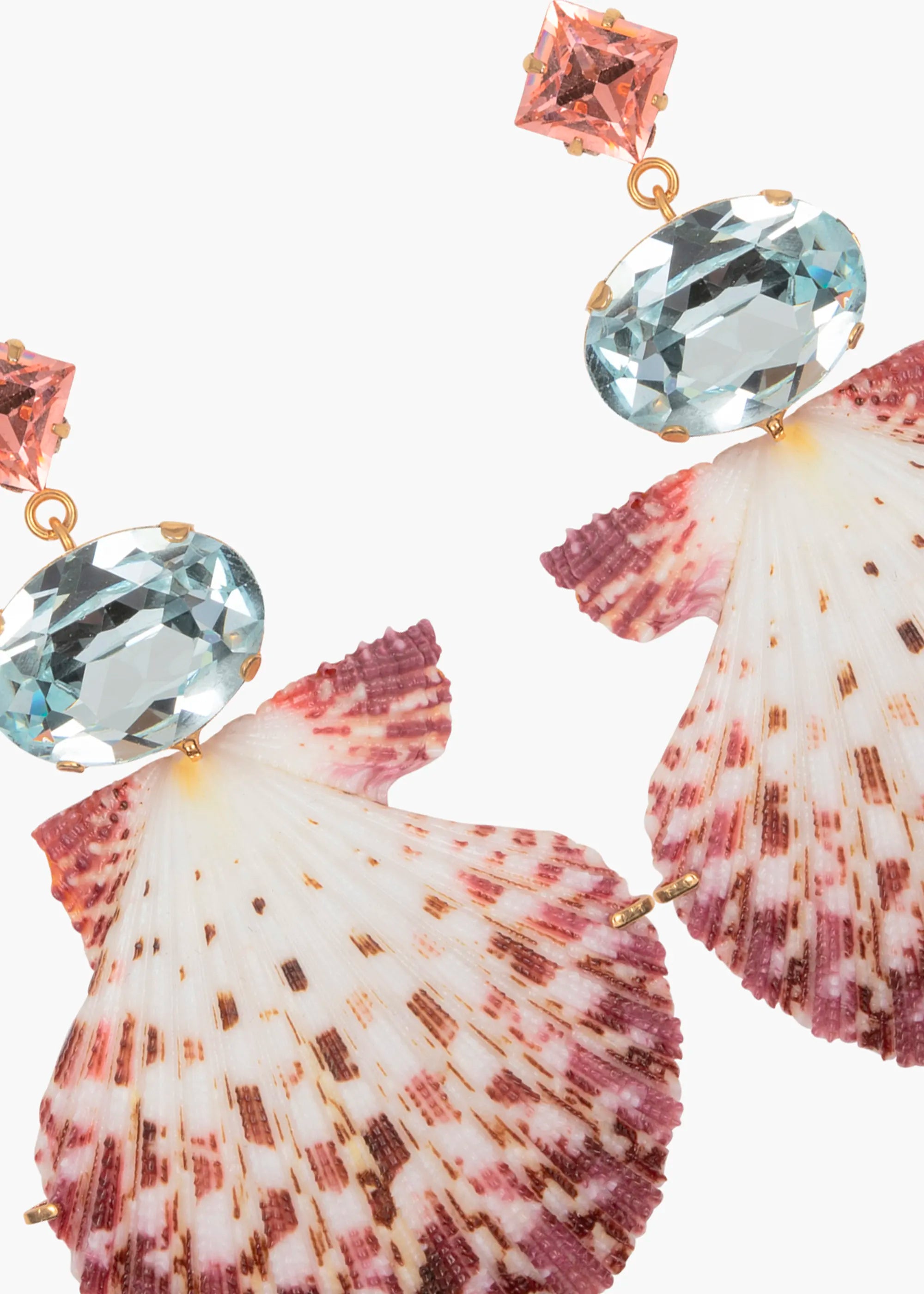 Aegean Sunset Earrings - Handmade Boho Dangle Earrings for Women, Gold & Blue Statement Jewelry - Perfect for Beach Vacations, Summer Parties & Boho Fashion