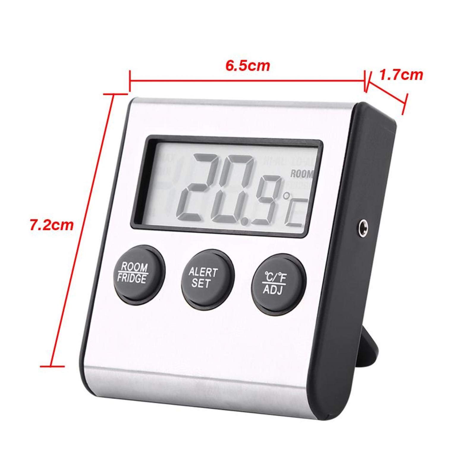 Ubersweet® Digital Refrigerator Freezer Thermometer - Accurate Temperature Monitor for Fridge, Freezer & Cold Storage - Perfect for Home, Restaurant & Food Safety