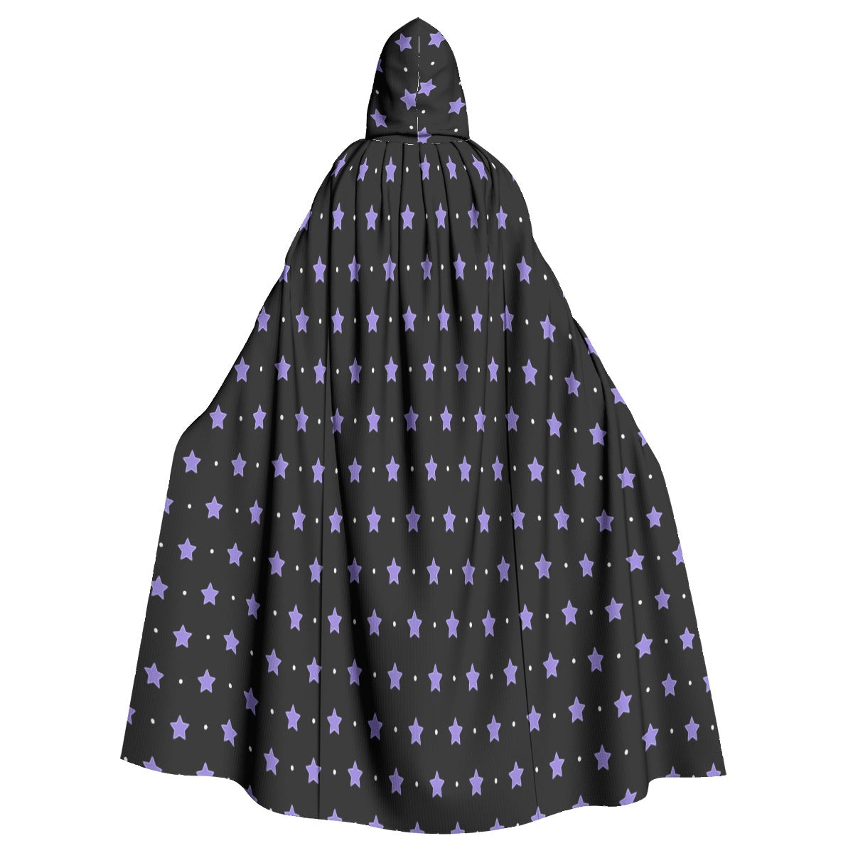Purple Stars Soft Microfiber Hooded Cloak for Women & Men - Lightweight & Warm Winter Cape for Cosplay, Halloween Costume, Fantasy LARP, Medieval Renaissance Faire Outfits