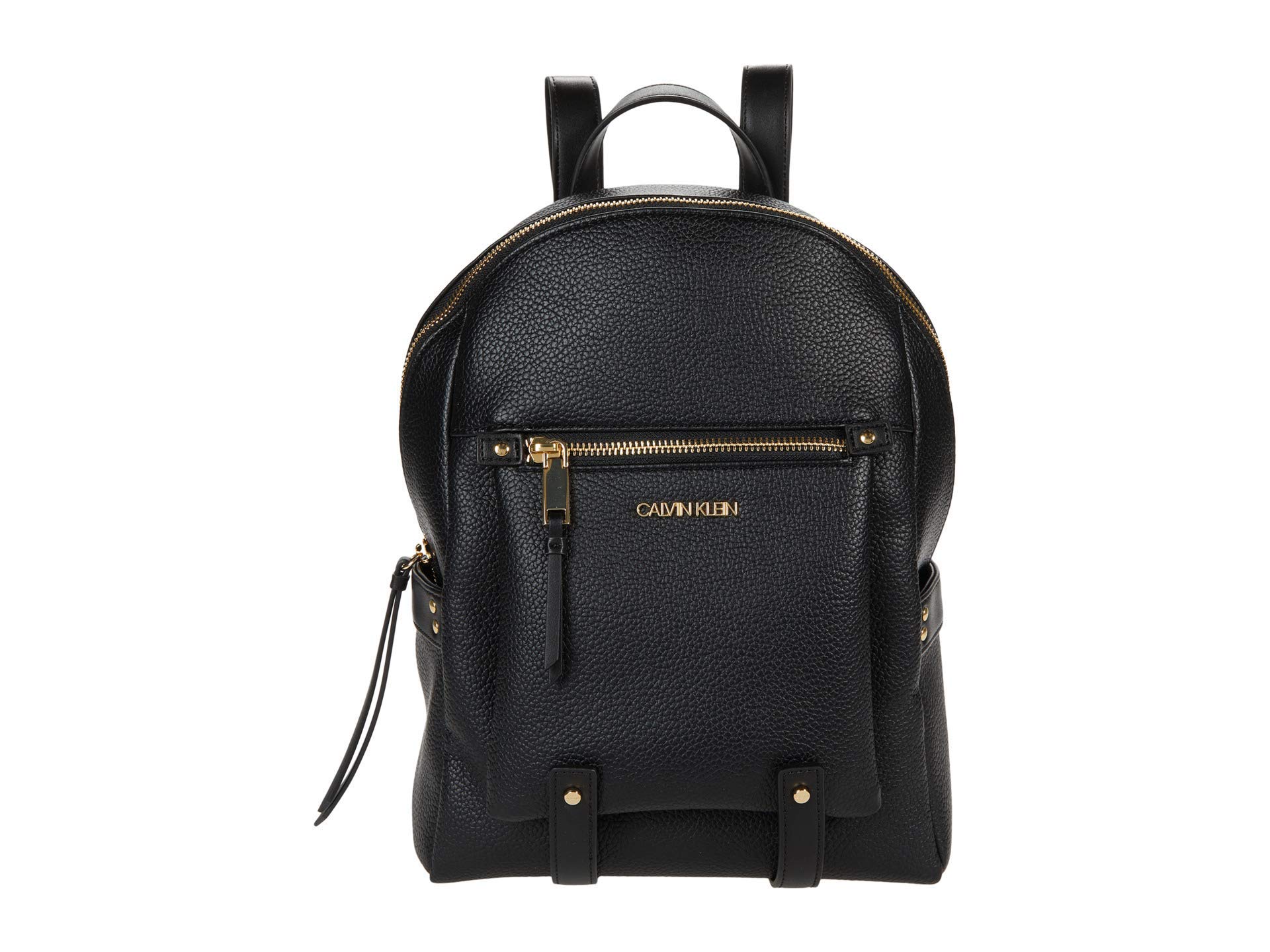 Calvin Klein Maya Novelty Backpack for Women - Stylish Black & Gold Design, One Size Fits All - Perfect for School, Work, Travel & Everyday Use