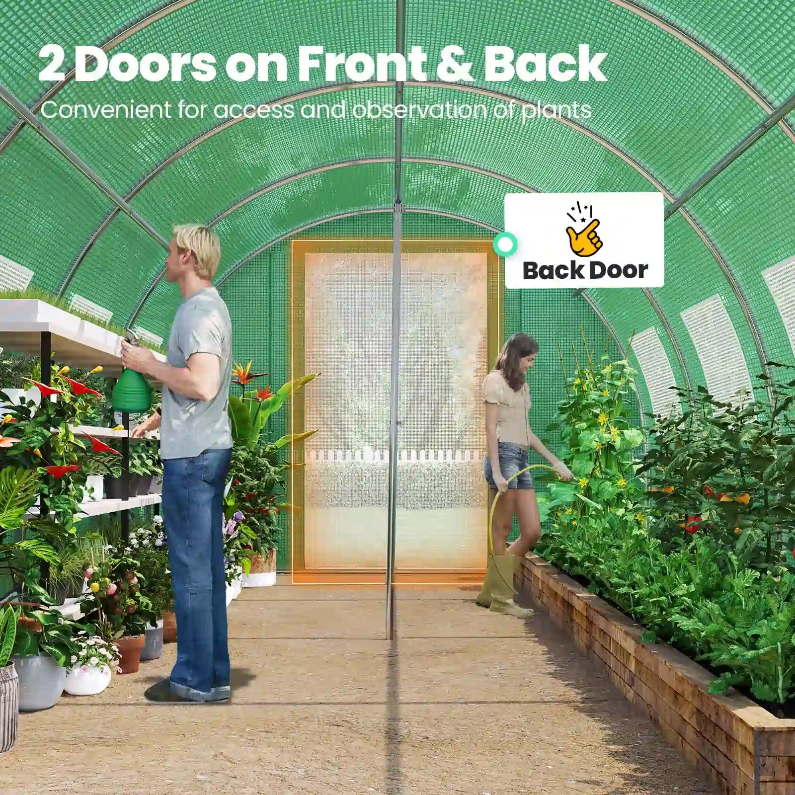 Premium Heavy Duty Large Walk-in Greenhouse for Plants & Vegetables - Durable Outdoor Gardening Shelter for Year-Round Growing
