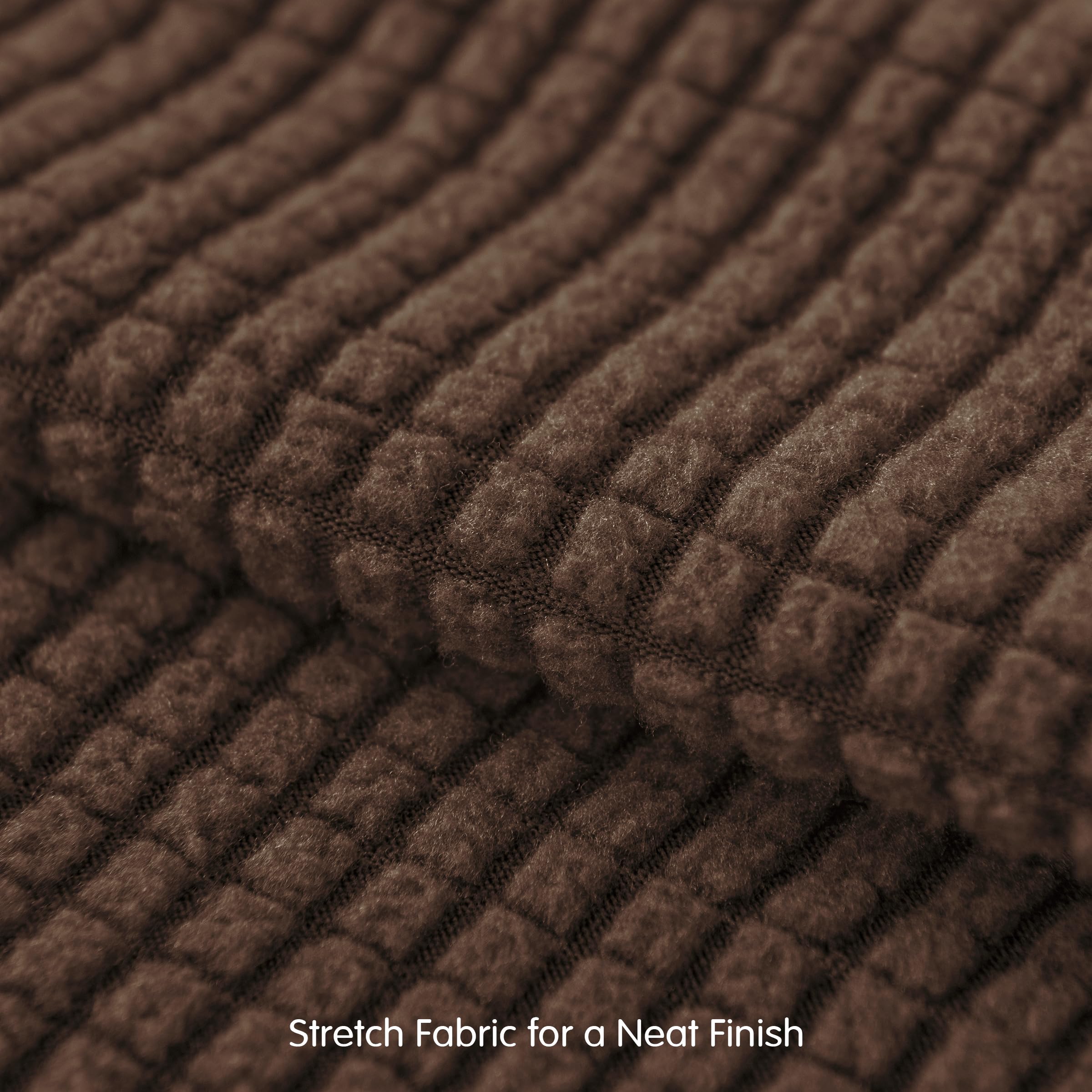 SUBRTEX Stretch Couch Covers 2-Pack - Elastic Spandex Slipcovers for Sofa, Loveseat, RV & Chair Cushions - Chocolate Brown Furniture Protectors - Perfect for Home, Office & Travel Use