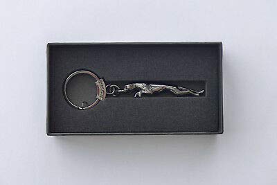 Genuine JAGUAR Leaper Keyring in Gun Metal - JDKR912GMA - Premium Car Keychain for Jaguar Enthusiasts & Luxury Car Owners