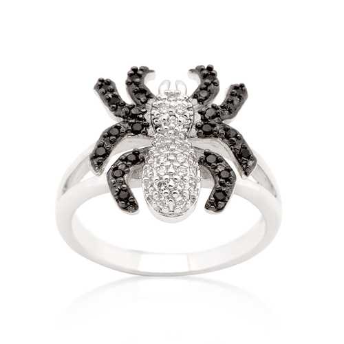 Elegant Cubic Zirconia Spider Fashion Ring for Women - Gothic Jewelry for Halloween, Cosplay & Everyday Wear
