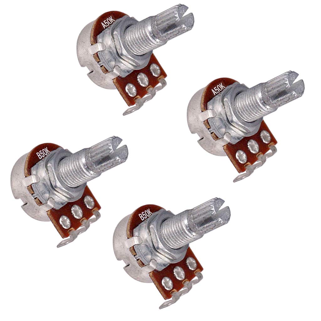 4PCS Mini Switch A50K B50K Potentiometer for Electric Guitar - Perfect for Volume/Tone Control & DIY Guitar Modifications