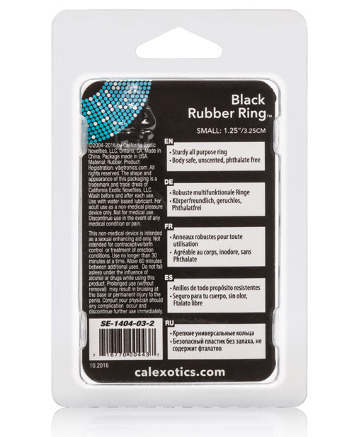 Premium Black Rubber Cock Ring - Small Size for Enhanced Pleasure - Perfect for Couples & Solo Play - Durable & Comfortable Design for Intimate Moments