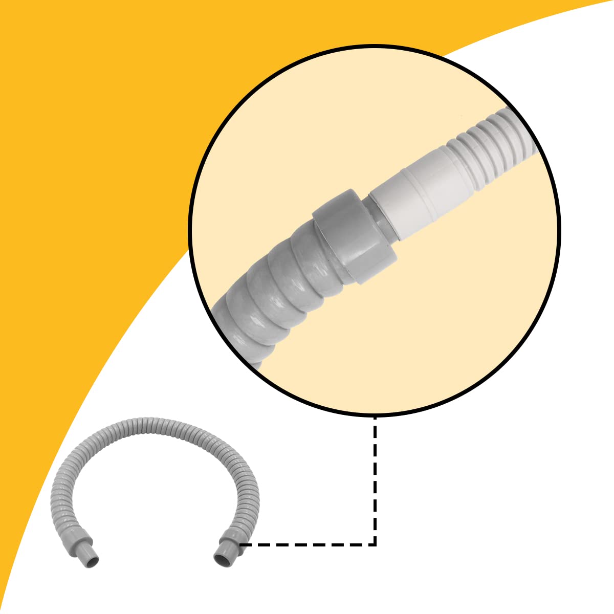 LBG Products 3.9ft PVC Insulated Water Drain Hose for Portable Air Conditioners - Flexible, Anti-Freezing, Durable - Perfect for Home, Office & RV Use