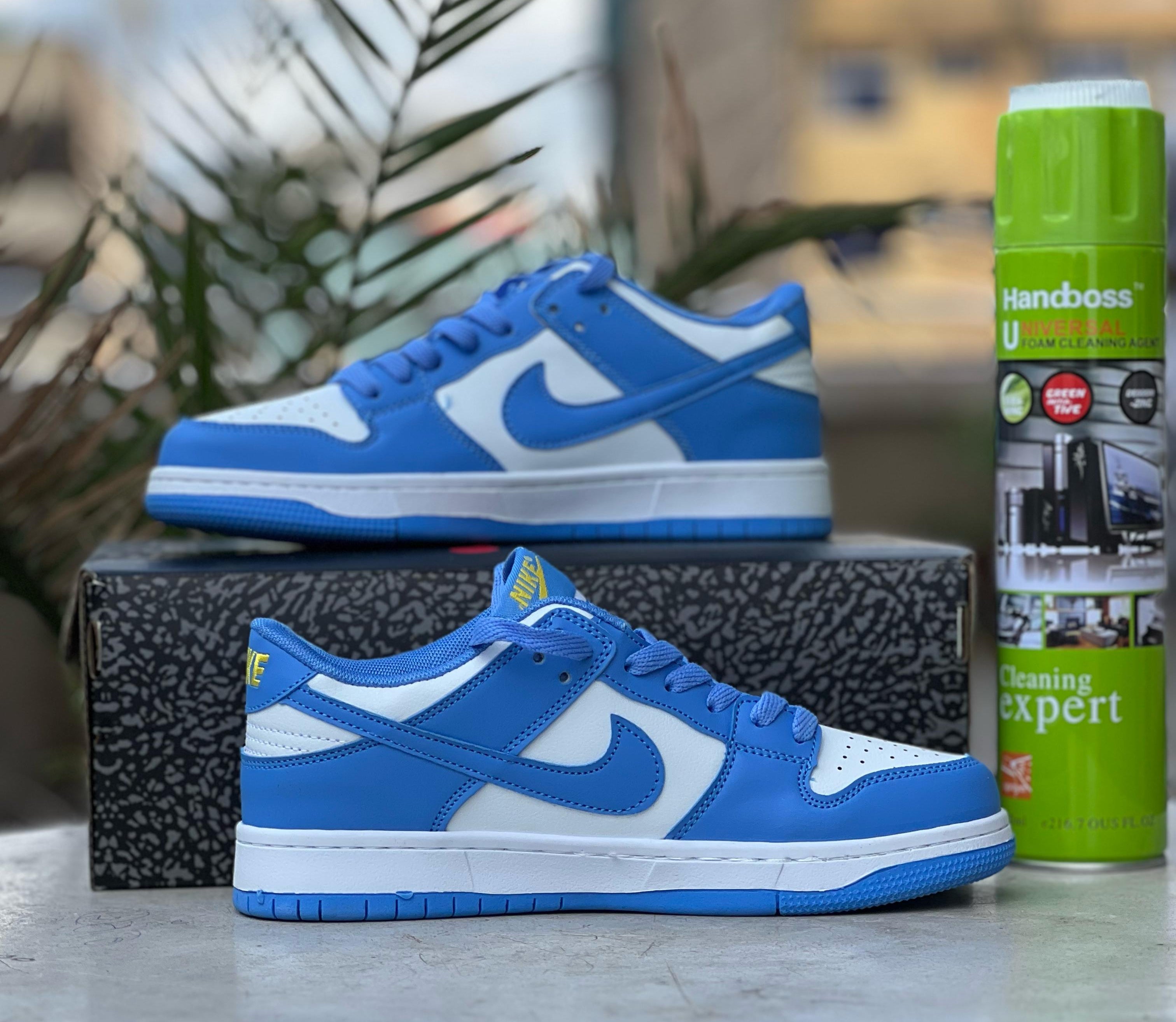 Nike Dunk Low Sneakers - White & Carolina Blue - Men's/Women's Casual Shoes for Walking, Running & Street Style Fashion