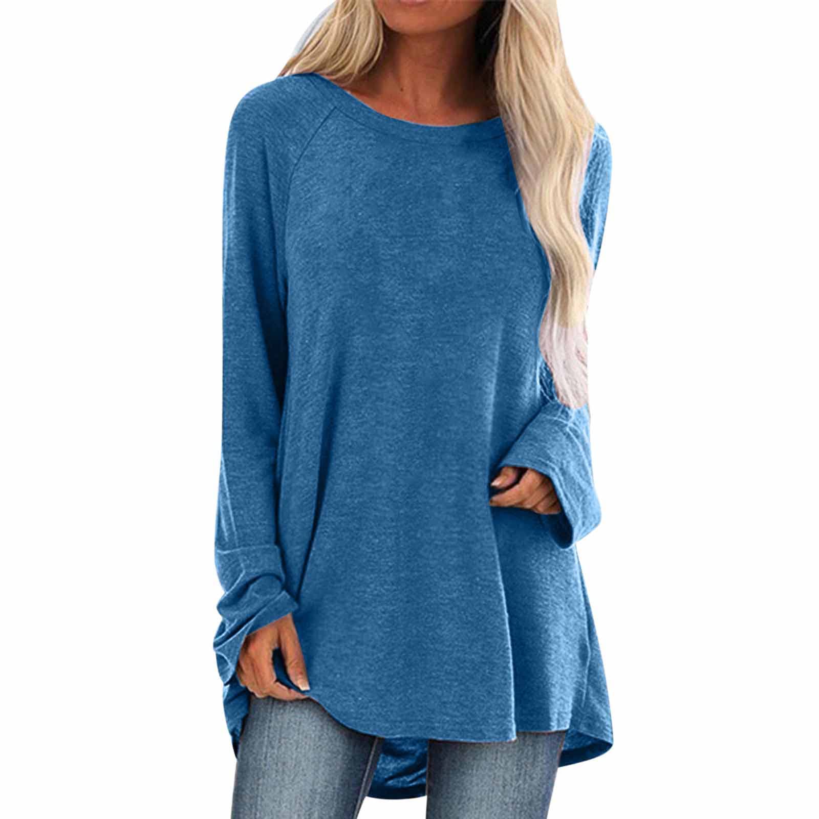 Stylish Women's Casual T-Shirts & Long Sleeve Pullover Sweaters - Loose Fit Exercise Tees for Workout and Everyday Wear | Comfortable Fashion Tops for Gym, Yoga, Running and Daily Activities