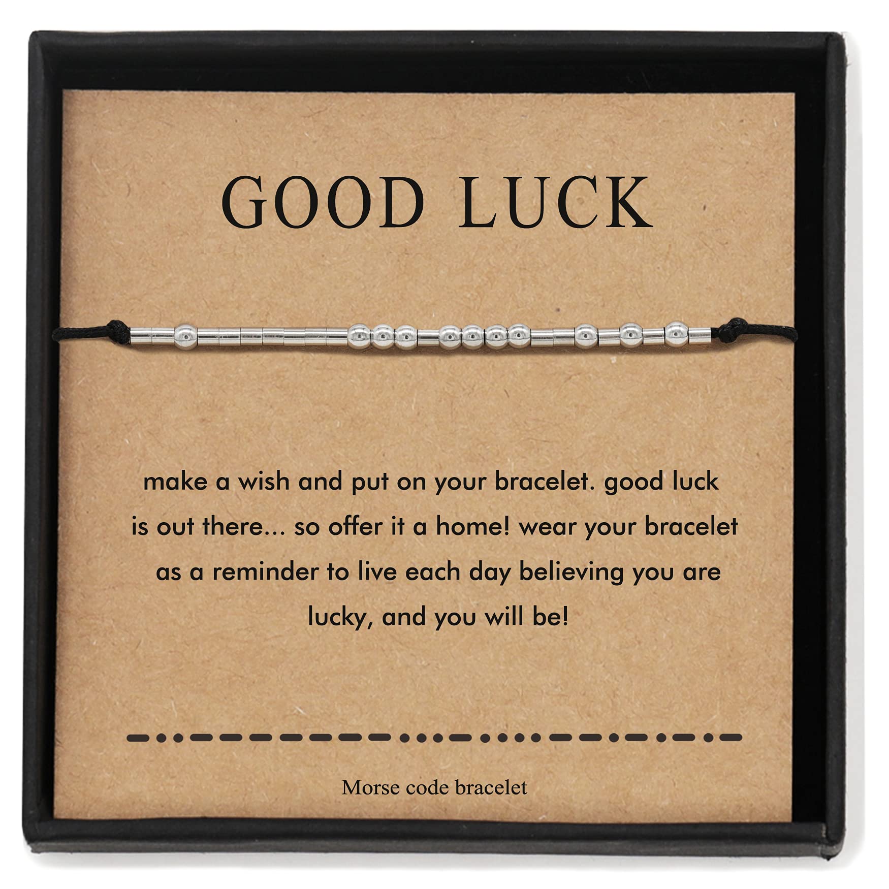 Morse Code Bracelet for Women & Men - Meaningful Gift with Card for Best Friend, Couple, Sisters & Family - Perfect for Birthdays, Anniversaries & Special Occasions