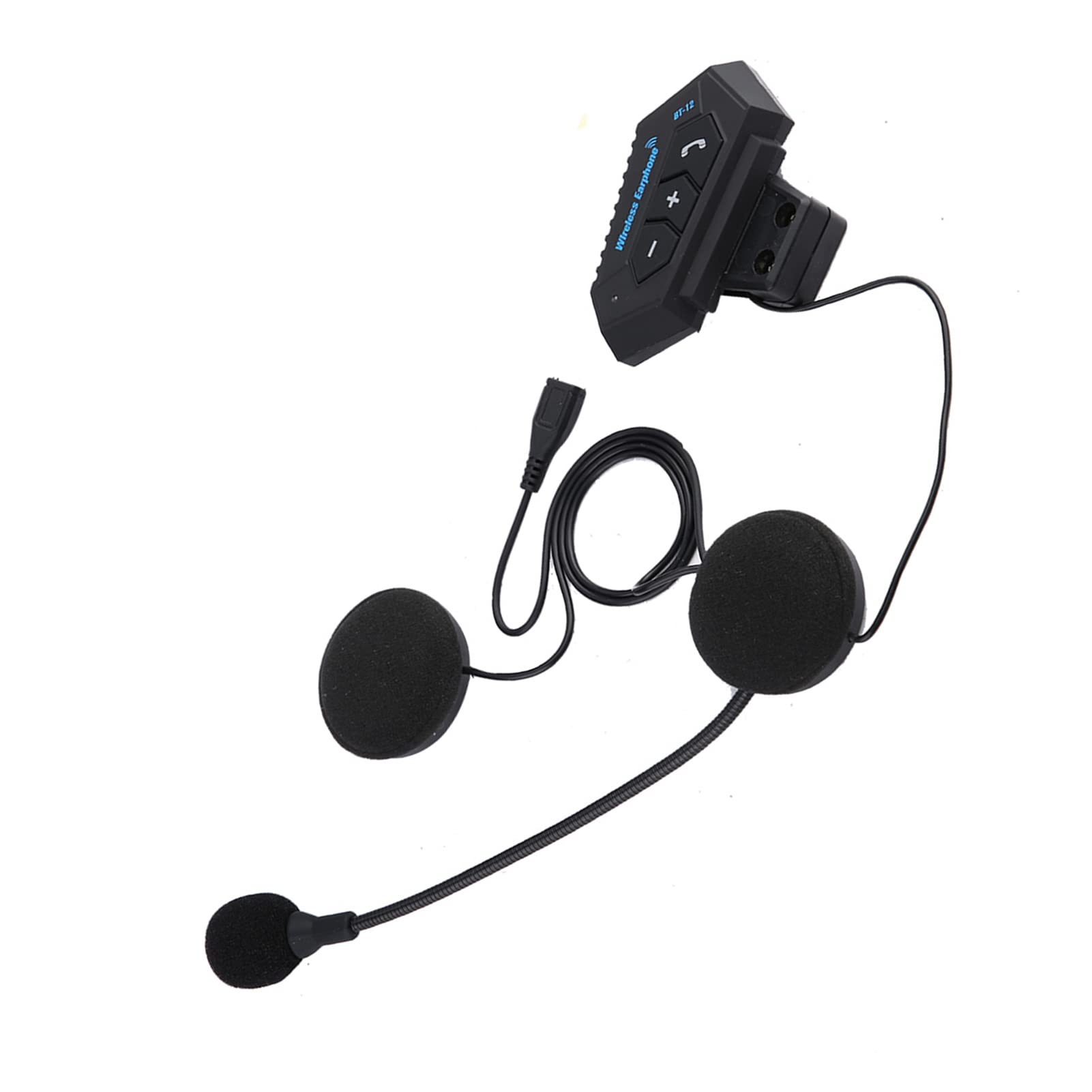AQXREIGHT Bluetooth Helmet Headphones for Motorcycle - Wireless Headset with Built-in Speakers, Hands-Free Calling & Noise Cancellation - Perfect for Commuting, Touring & Long Rides