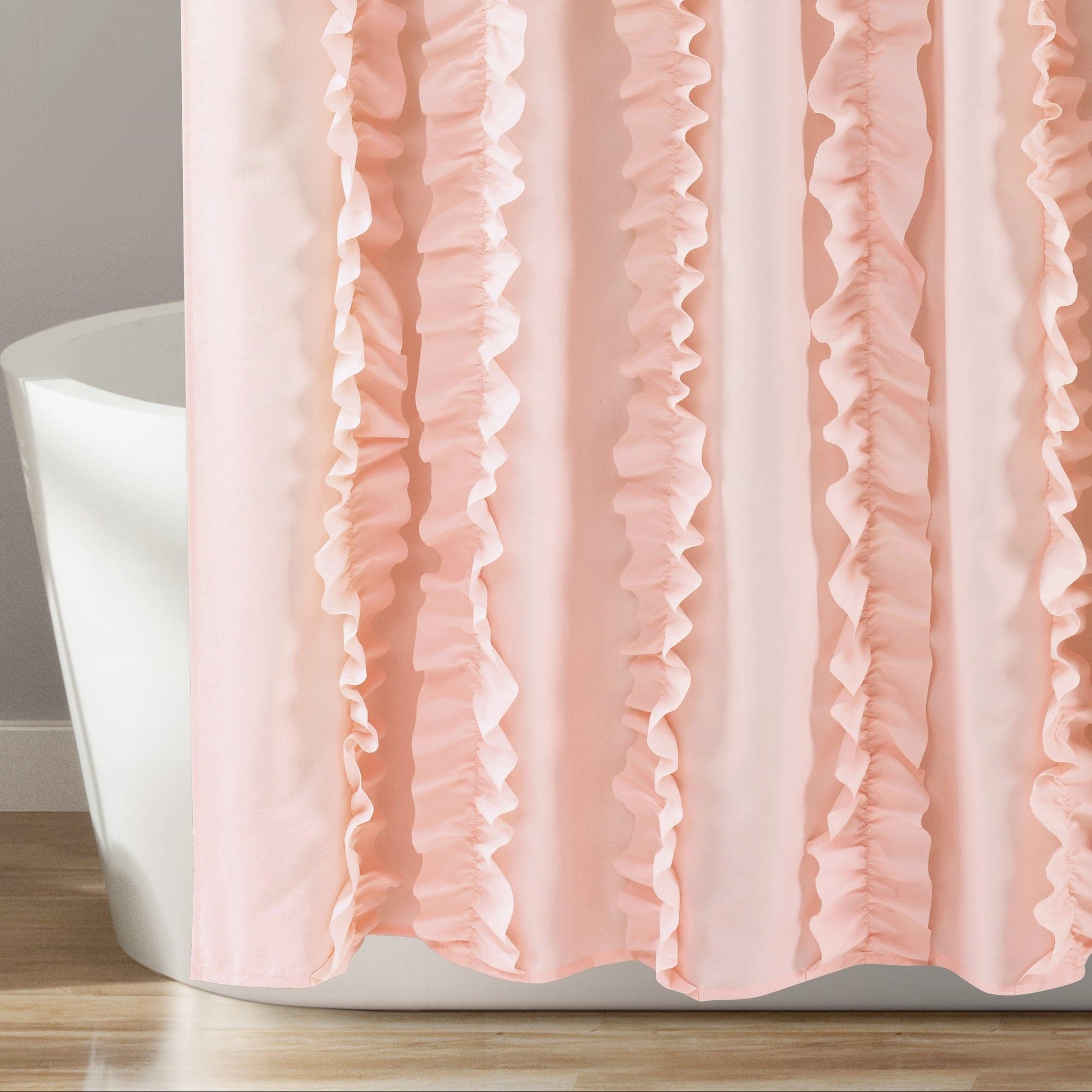 Belle Shower Curtain - Waterproof Bathroom Decor with Hooks - Elegant Floral Design for Modern Home & Apartment Bathroom