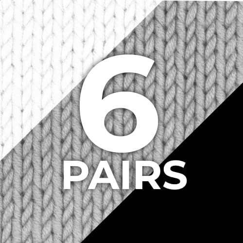 2 Black / 2 White/ 2 Gray - 6 Pairs