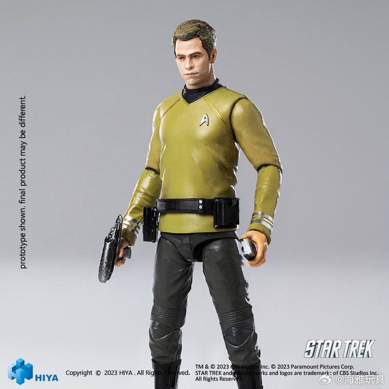 1/18 Scale HIYA 4-Inch Action Figure - Exquisite Mini Series STAR TREK 2009 Captain Kirk Collectible - Perfect for Display, Gift Giving & Sci-Fi Collections