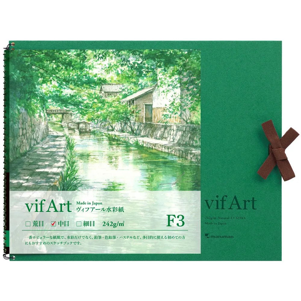 Premium Vif Art Watercolor Sketchbook - 100% Cotton Paper, Acid-Free, 300gsm - Perfect for Artists, Travelers & Students - Ideal for Watercolor Painting, Sketching & Mixed Media Art