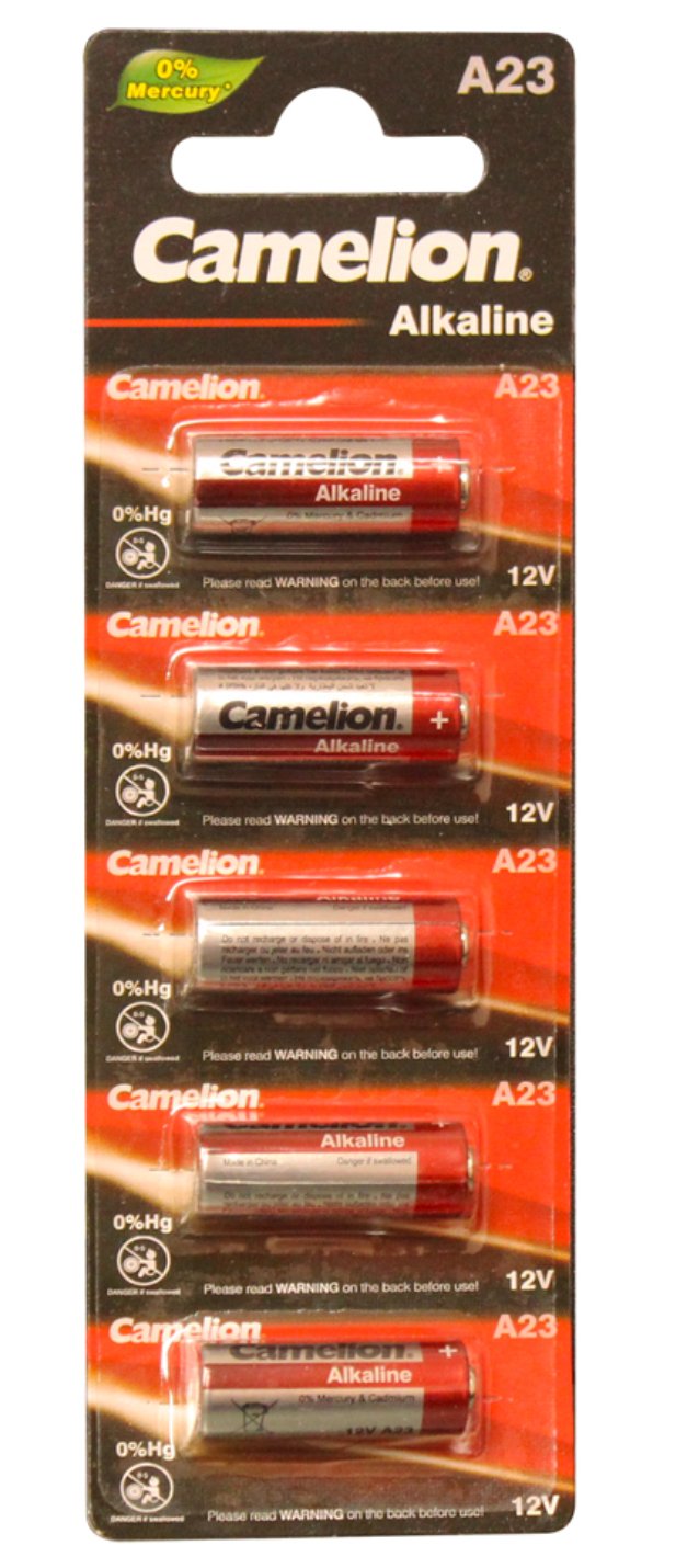 12V A23 Alkaline Batteries 5-Pack - Long-Lasting Power for Remote Controls, Key Fobs & Small Electronics