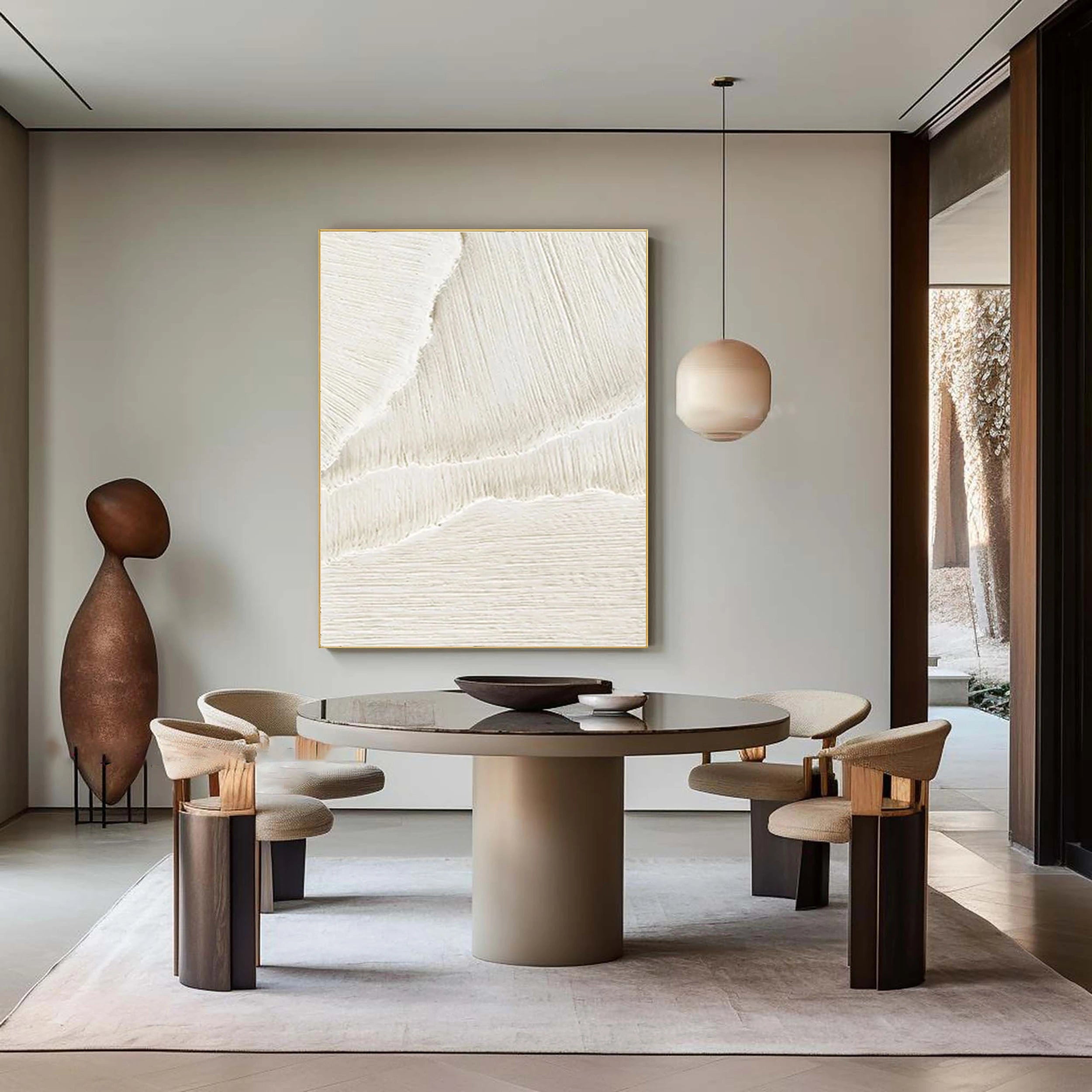 Minimalist Textured Plaster Art Painting - Abstract Wall Decor for Modern Living Room & Office #MM017 | Home & Office Decor