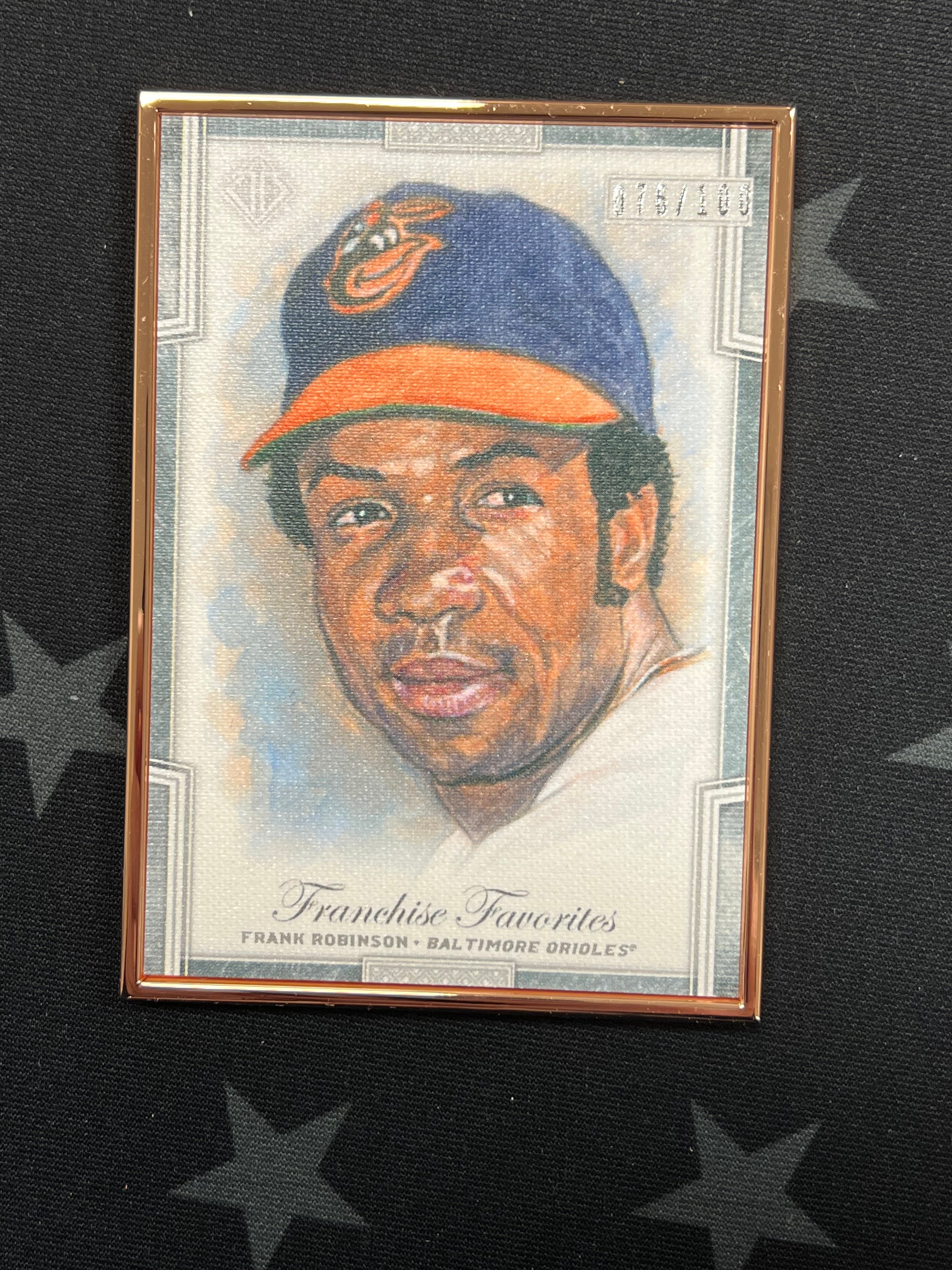 2019 Topps Transcendent Frank Robinson FFRFR Franchise Favorites Baseball Card #76/100 - Rare Collectible for Sports Memorabilia Enthusiasts & Display Showcase