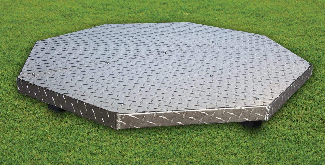 Deck Defender & Grass Guard MAX - Fire Pit Base & Heat Shield - Heavy Duty Metal Fireproof Pad for Under Fire Pit - Heat Resistant Protector for Outdoor Deck, Grass, Patio - Protects Wood & Grass from Heat Damage - Perfect for Backyard, Camping & Patio Parties