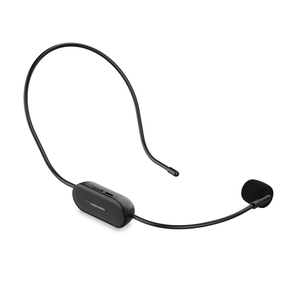 Norwii Wireless Headset Microphone for Voice Amplifier - Compatible with Select Wireless Amplifiers | Ideal for Teachers, Presenters & Public Speaking Events