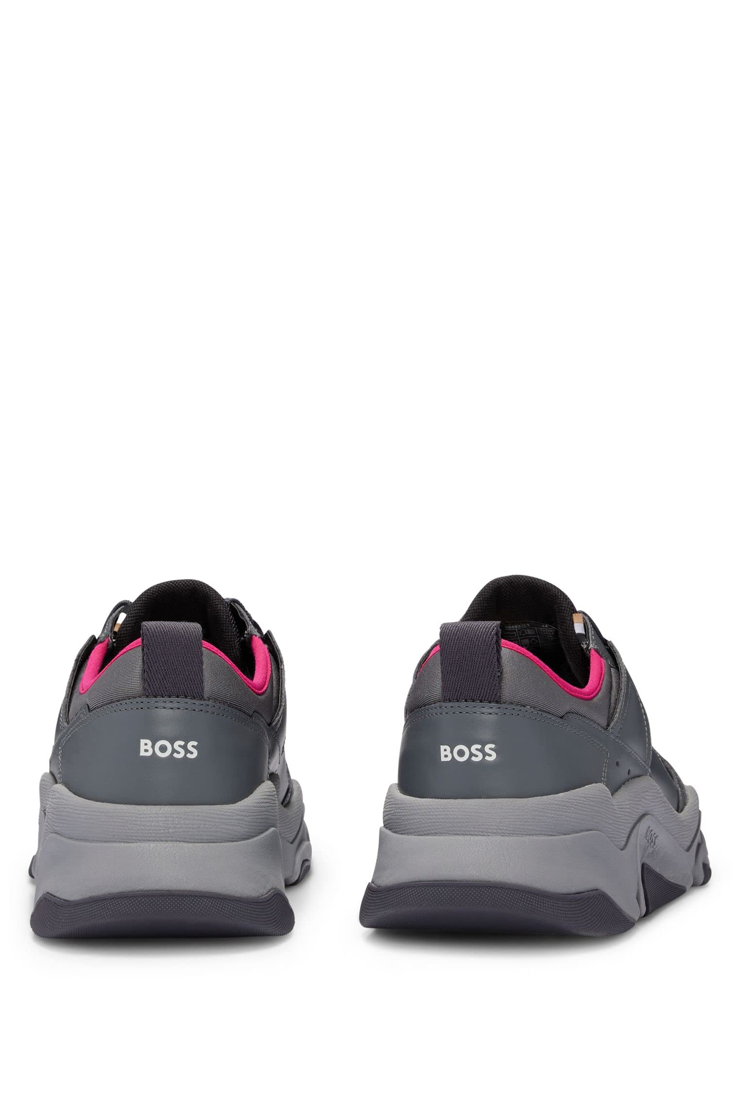 BOSS Men's Asher Runn Logo-Detail Trainers - Lightweight Running Shoes for Men in Mixed Materials | Size [X-XX] | Perfect for Jogging, Gym Workouts & Casual Wear